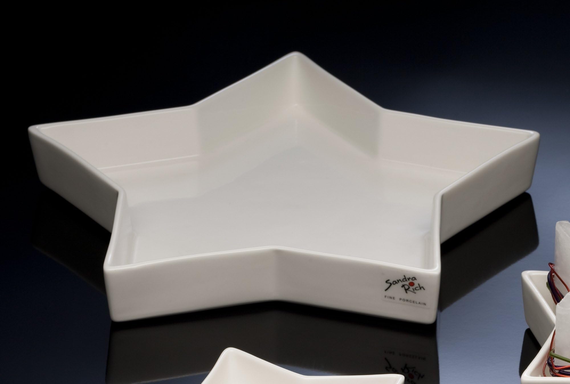 Sandra Rich Porcelain bowl Starlight rectangular white 23,5 cm