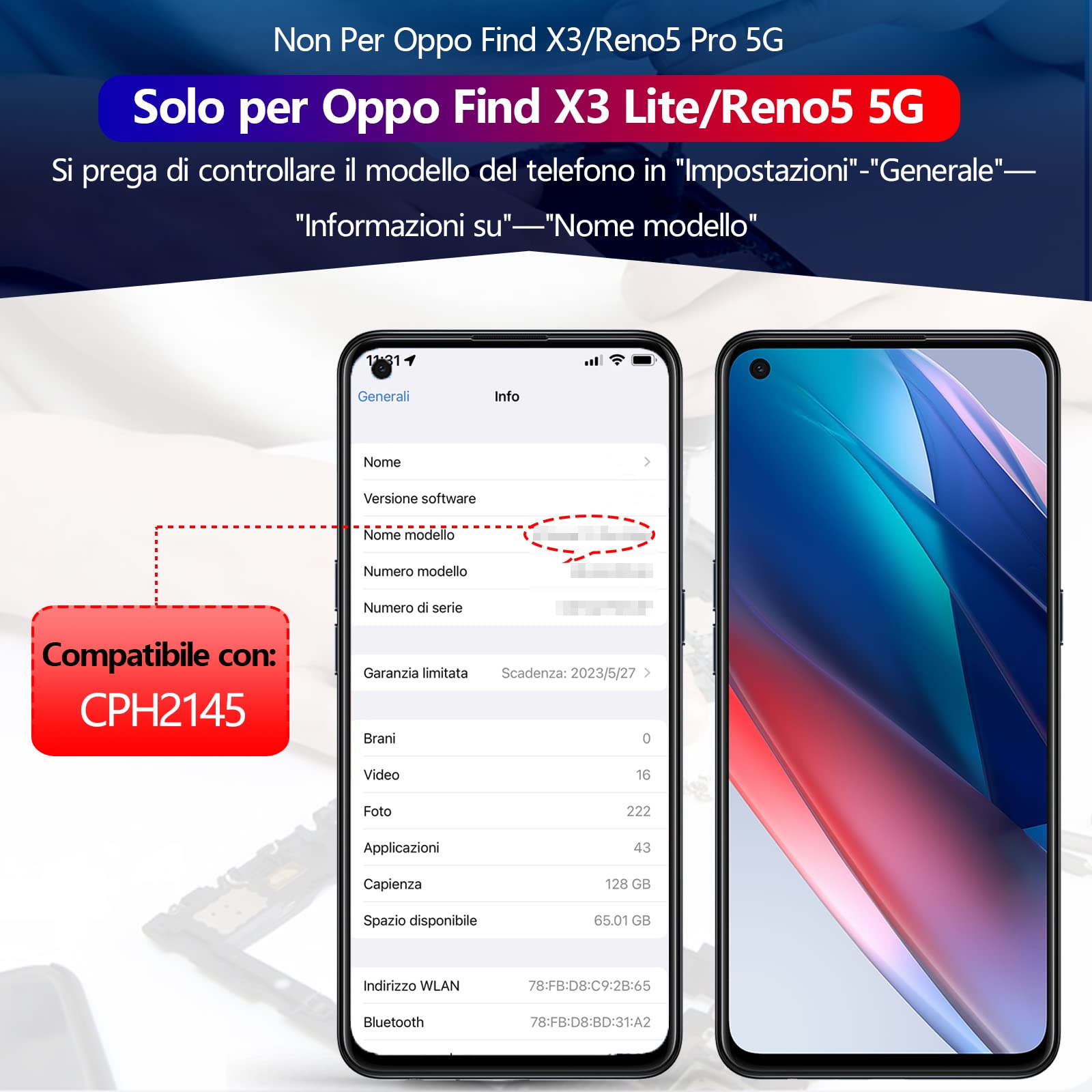 Oppo Find X3 Lite Schermo OPPO FIND X3 Lite CPH2145 RENO 5 5G SOFT oppo-find-x3-lite-schermo-oppo-find-x3-lite-cph2145-reno-5-5g-soft