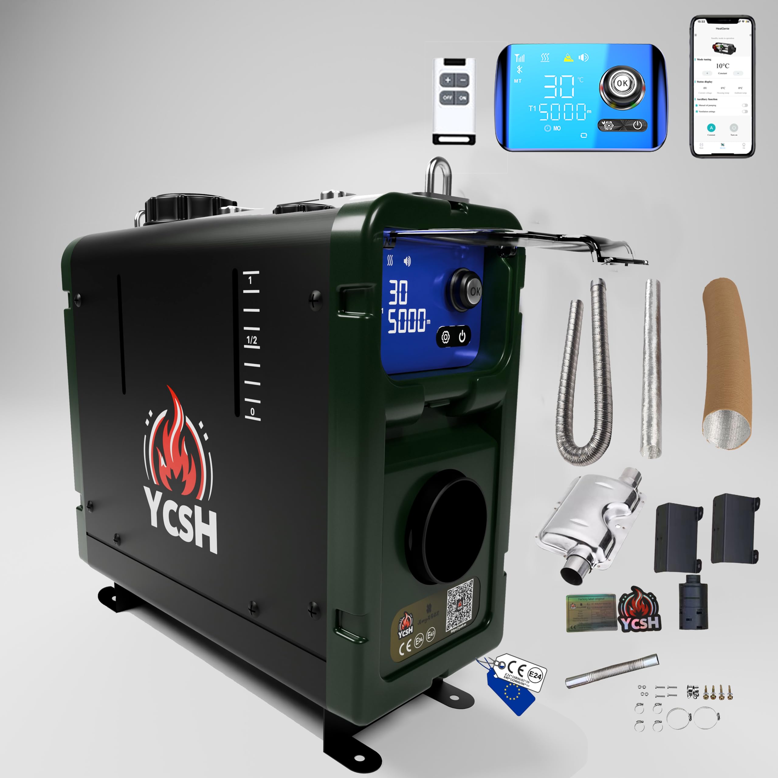Vevor Diesel Luchtverwarmer 5KW 12V met LCD-scherm Vevor Diesel Luchtverwarmer 5KW 12V met LCD-scherm