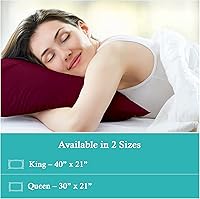 Vista 4 de Juego de 2 fundas de almohada de 600 hilos, 100% algodón egipcio de fibra larga, fundas de almohada suaves y duraderas, fundas de almohada suaves