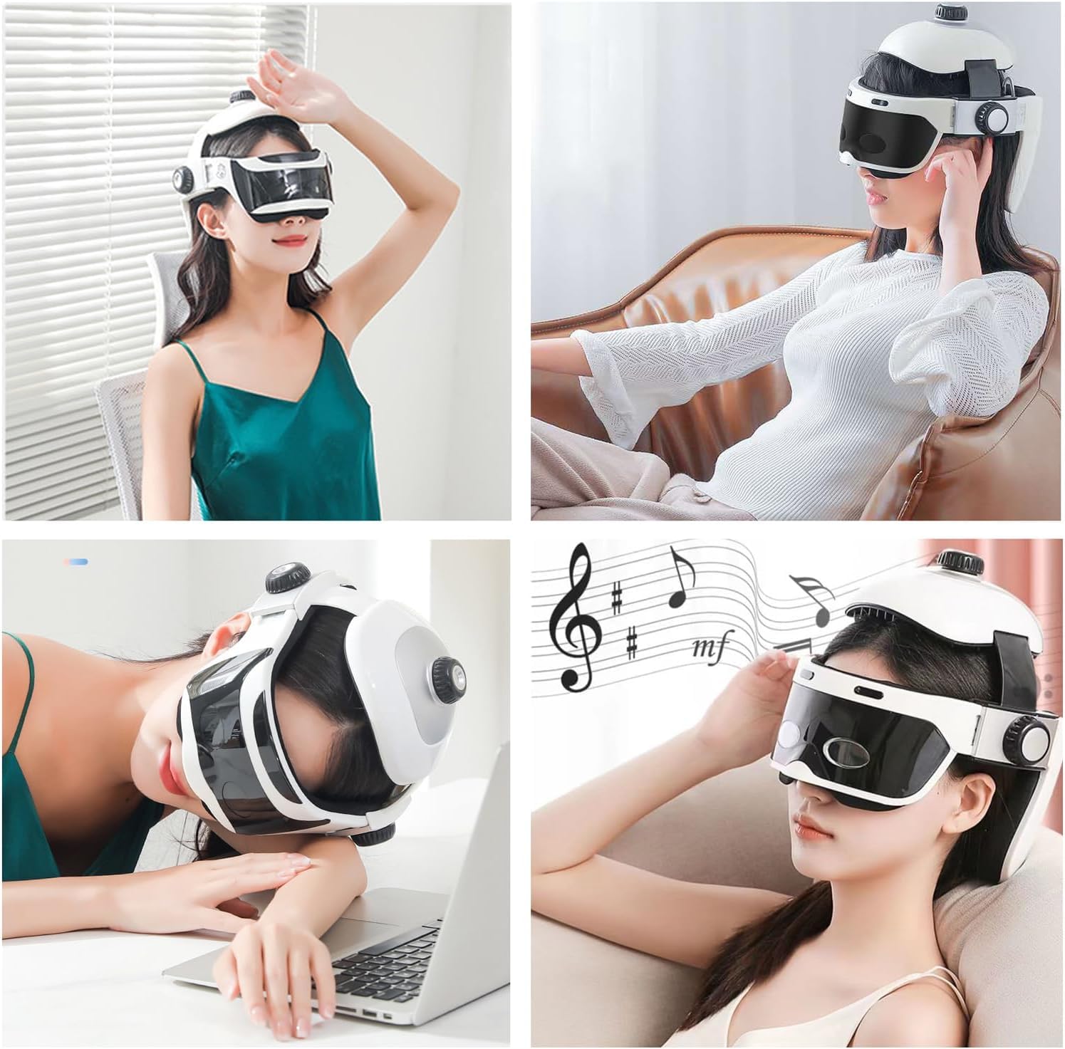 Elektrisches Kopfmassagegerat Helm Anti-Migräne Massagegerät | zur Entspannung von Kopf durch Wärmekompression, Massage zur Förderung des Schlafes