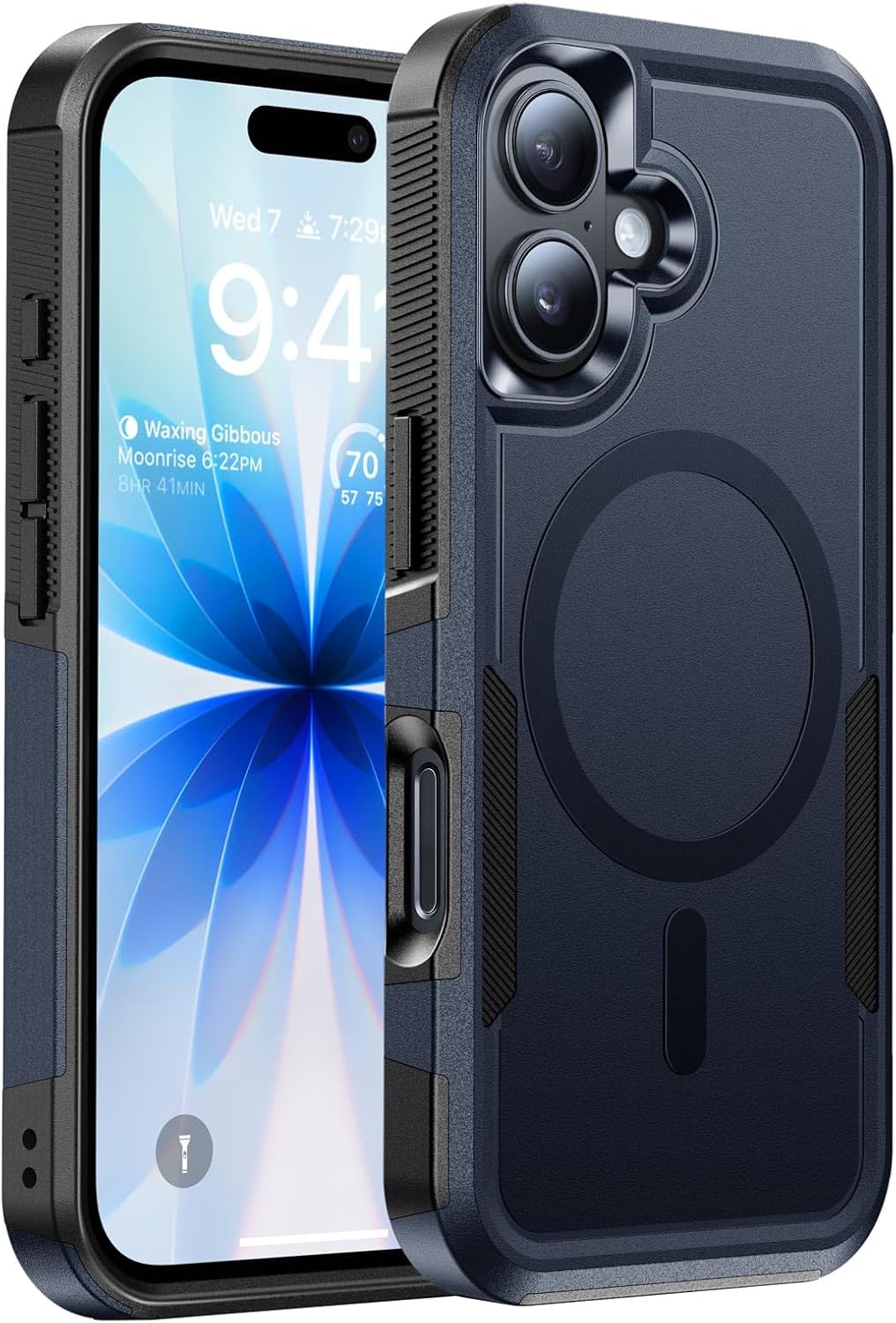 Magnetic for iPhone 17 Case Military-Grade Shockproof, Rugged Phone Case, Heavy Duty Protection Cover [Compatible with MagSafe] Anti-Fingerprint Anti-Scratch for iPhone17 6.3", Blue