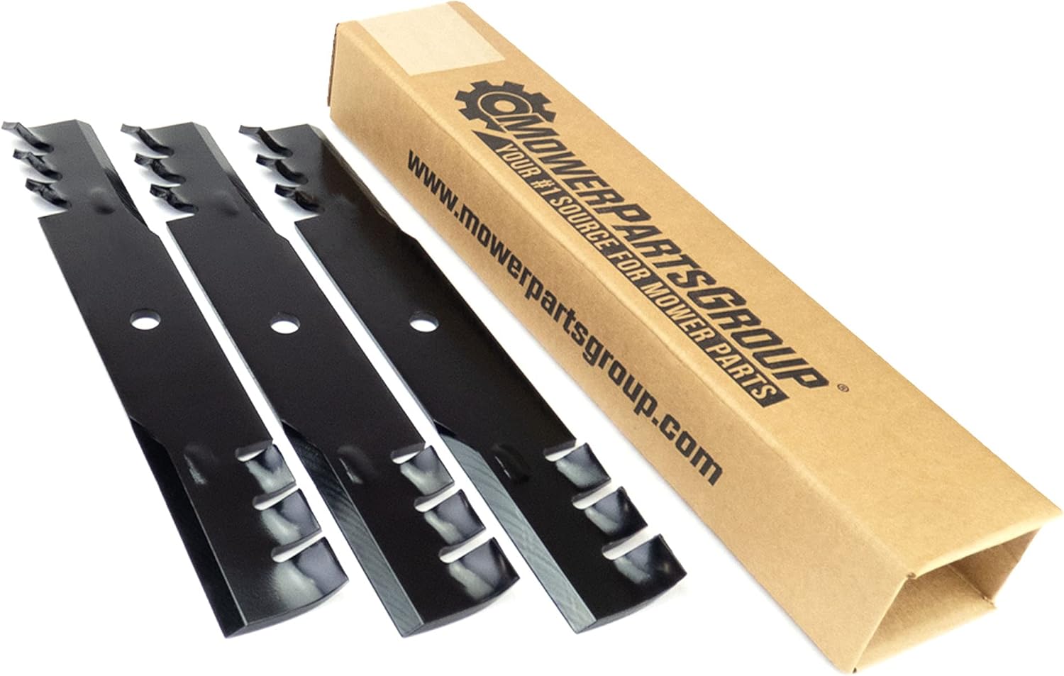 Juego De 3 Cuchillas Mulching Para Cortacésped Hustler Raptor SD, Fastrak X - Medida 54 Pulgadas