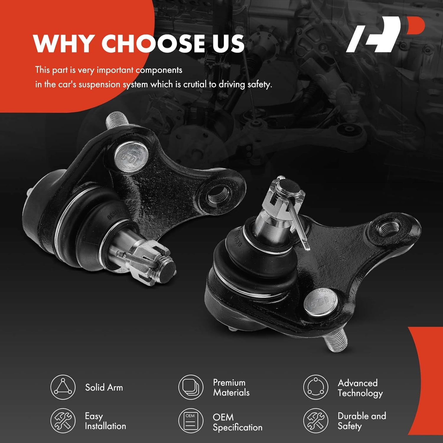 A-Premium 2 x Front Lower Ball Joint Compatible with Toyota Celica 1990 1991 1992 1993