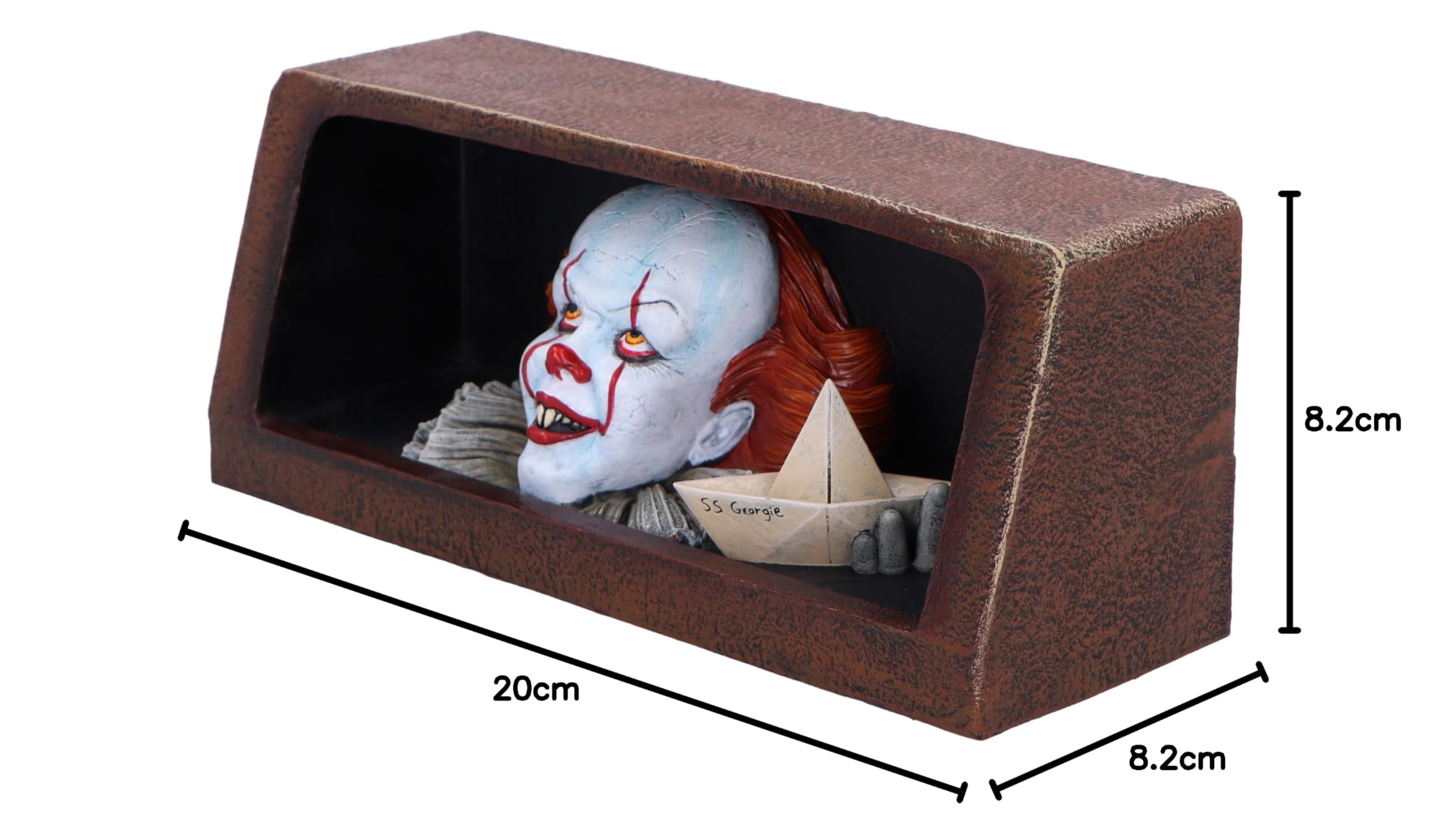Nemesis Now IT Pennywise odpływ świecąca figurka 20 cm, żywica, oficjalny produkt IT The Clown, Pennywise Clown Light, dekoracja pokoju filmowego, odlewana w najlepszej żywicy, fachowo ręcznie