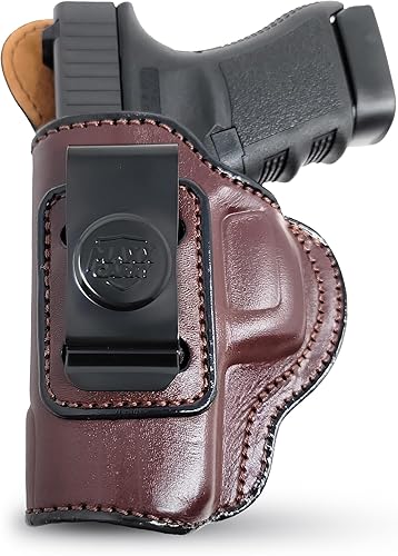PH - Funda de cuero genuino para pistola Glock 3630s, funda táctica de cuero Iwb, funda de transporte oculta de cuero, cómoda para llevar a diario,