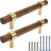 Vista 7 de Cajón de 11.02 pulgadas/11.024 in de latón nogal armario de cocina hardware tirador tirador distancia de agujero ajustable con tornillo, 4