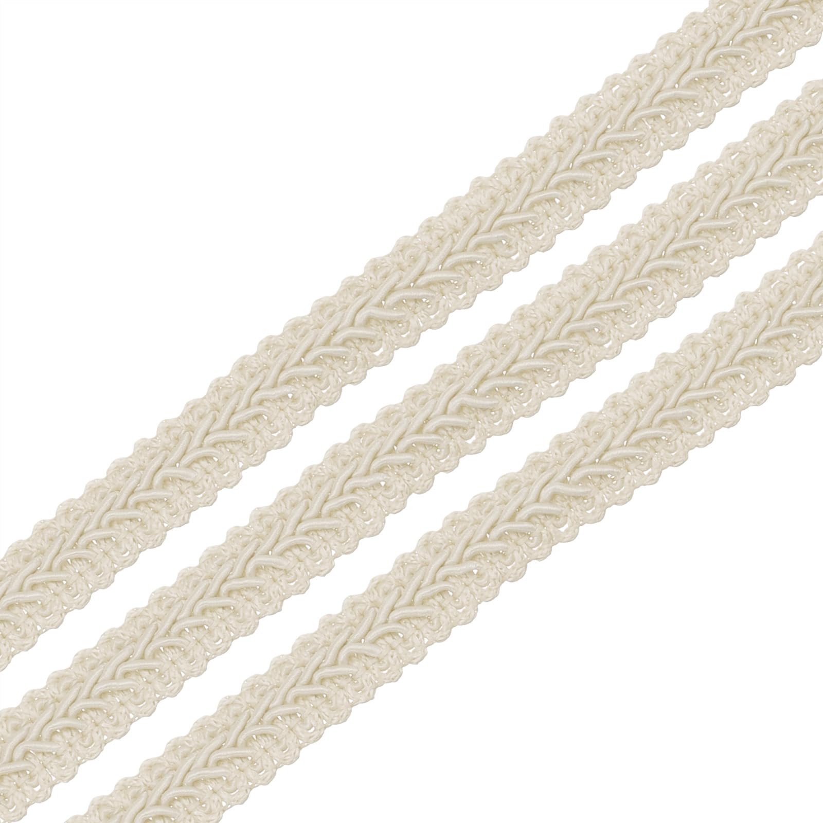 Bordure tressée pour rideaux beige de 13m afin de sublimer le salon