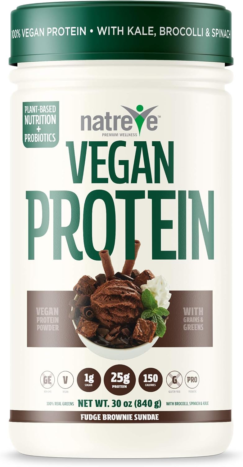 Natreve Vegan Protein Powder Gluten Free NonGMO Whole