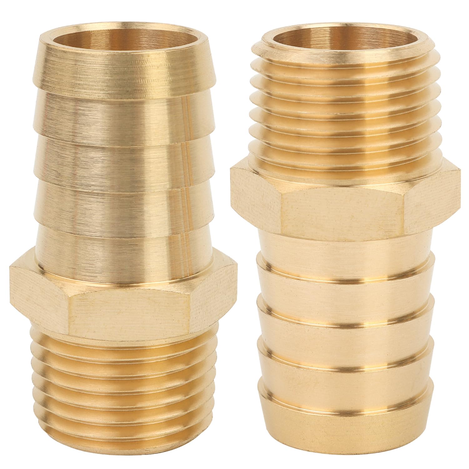 Raccord cannelé laiton 3/4 x 1/2 mâle NPT adaptateur tuyau flexible connecteur