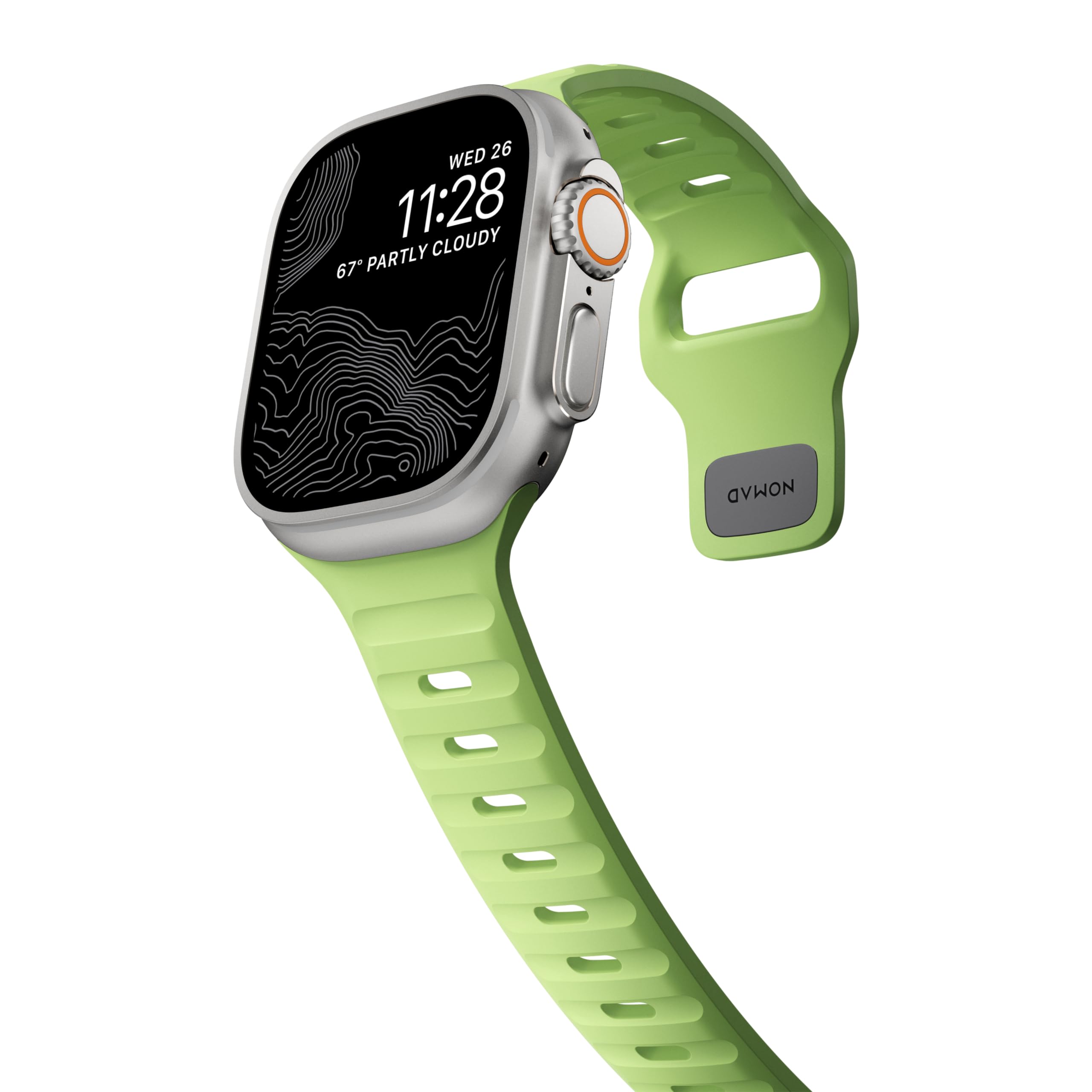 NOMAD Sport Band V2 | für Apple Watch 42/44/45mm | leuchtet im Dunkeln |strapazierfähiges, wasserfestes Uhrenarmband | Glow