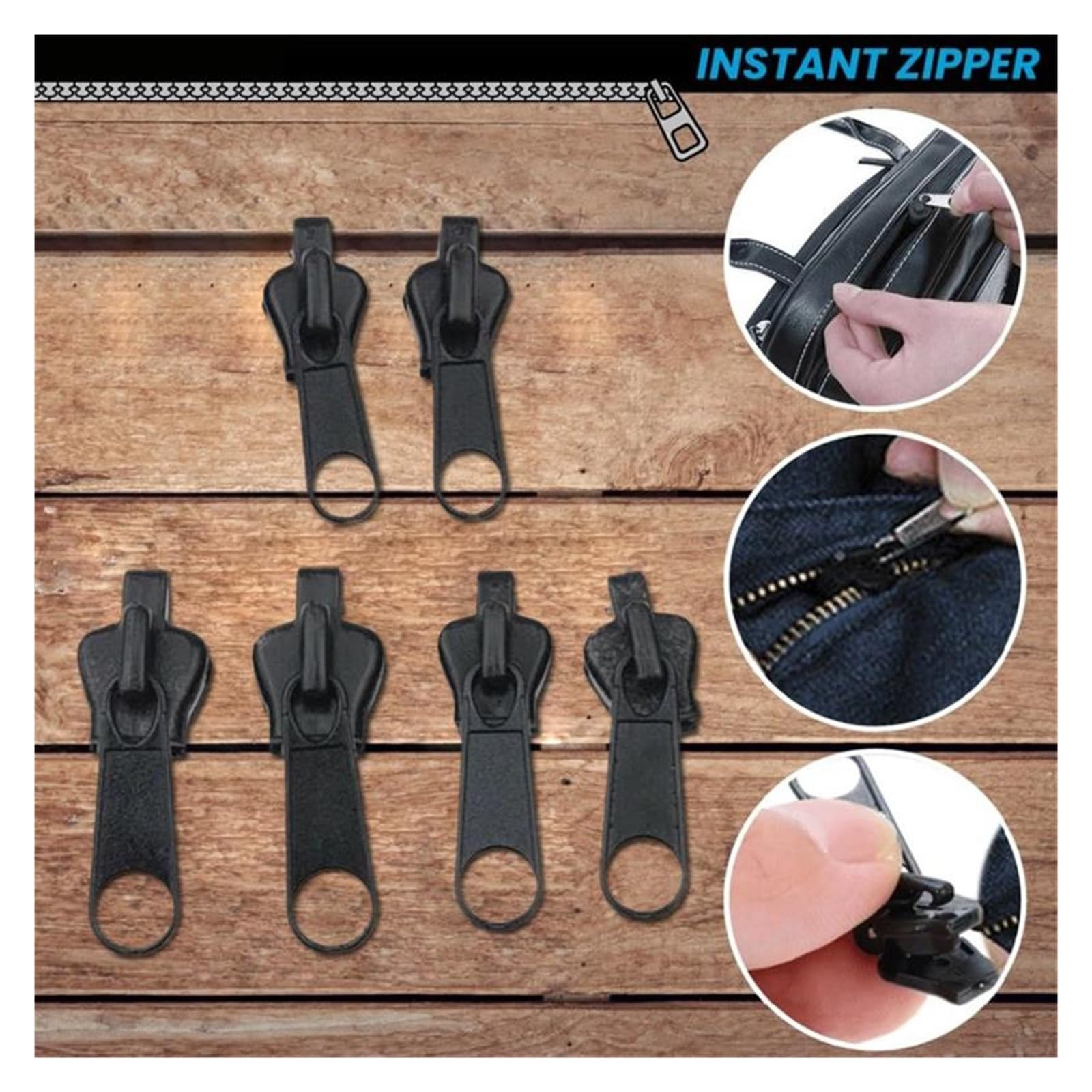 Tiradores de cremallera, Kit de reparación de cremalleras universal con cabezal de cremallera de 10 piezas, repuesto de deslizador de cremallera(Style 4,5#)