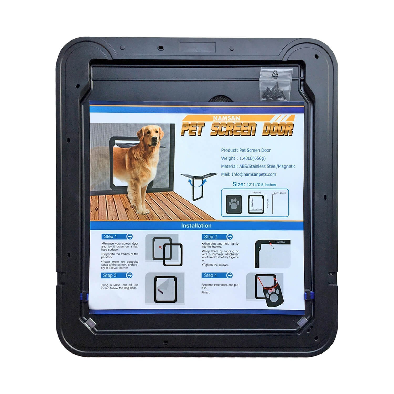 Namsan Haustierklappe Haustiertüre Fuer Hunde&Katze- Grosse 31cm x 36cm (12 "x 14")