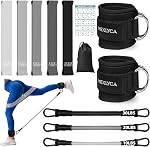 Resistance Bands Set – Resistance Band and Adjustable Ankle Exercise Bands with Cuffs Great Equipment for Training, Working Out, Yoga,Home Gym with Training Guidance & Carry Bag,Set of 8