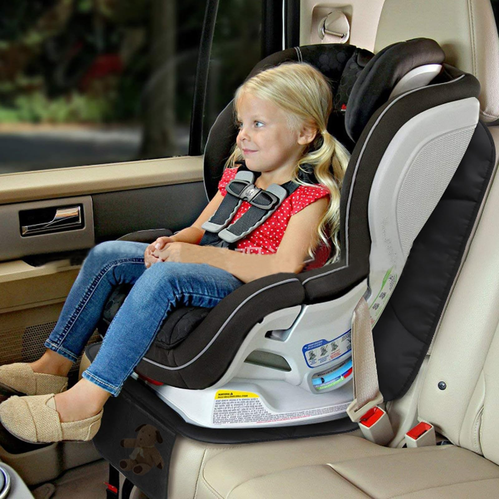 Gentpovth Protectores de Asiento de Coche de Cuero para niños, con Bolsillos de Almacenaje, Protectores Impermeables Desde Manchas y Daños, Universal Funda Asiento Compatible Isofix, para SUV, sedán