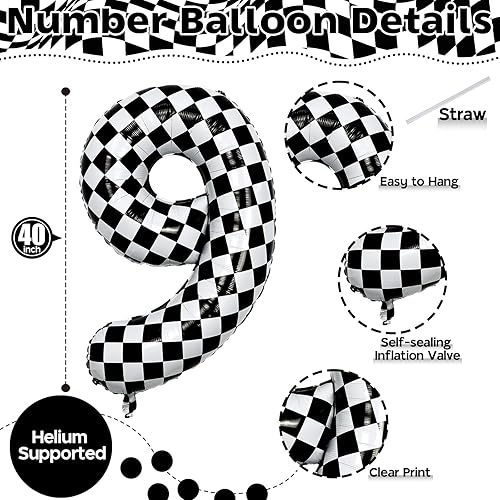 Vista 458 de Globos de 40 pulgadas, globo azul claro número 4, helio autoinflable de aluminio azul bebé para niños de 40 a 15 años, decoraciones de fiesta