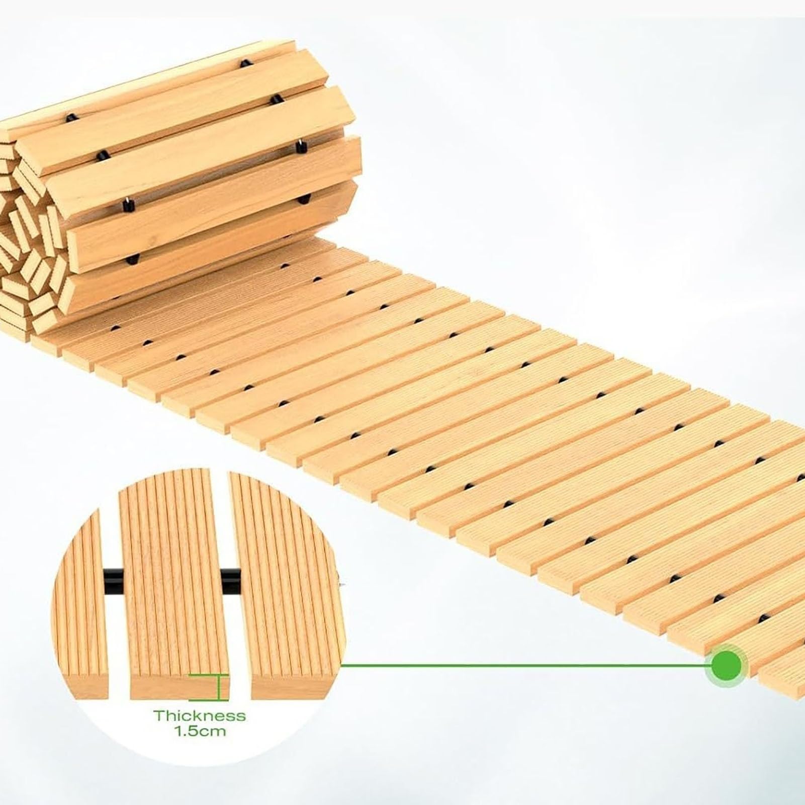 Passerella per Giardino, Camminamento Giardino Esterno, Percorso in Legno, Assi di Legno da Esterno, Robusto e Decorativo, per Prato, Giardino, Posteriore Cortile,4m/13.1ft