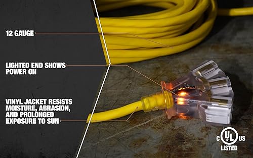 Miniatura 6 de Coleman Cable 0 103 Cable de extensión de vinilo para exteriores con punta Iluminada, 4188