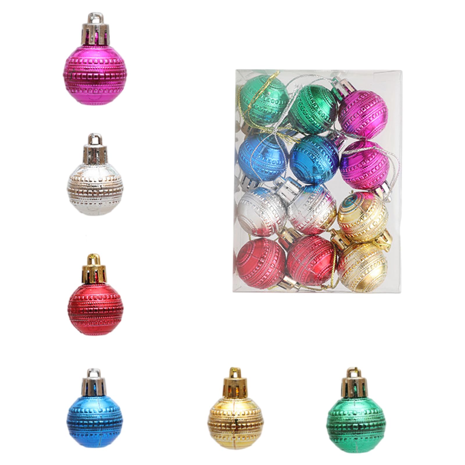 Tsophreniq Christmas Baubles Party Accent Festival Christmas Hanging Ornament Shatterproof Decors for Tree and Parties Holiday Party Decors