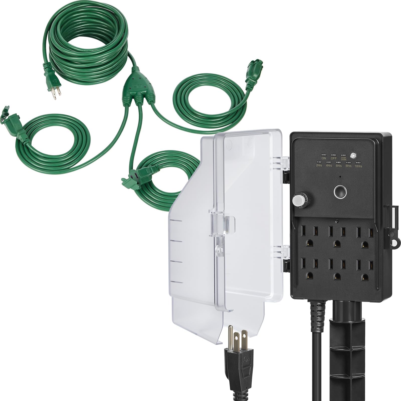 SURAIELEC Outdoor Power Stake Timer, 24-Hour Mechanical Light Timer
