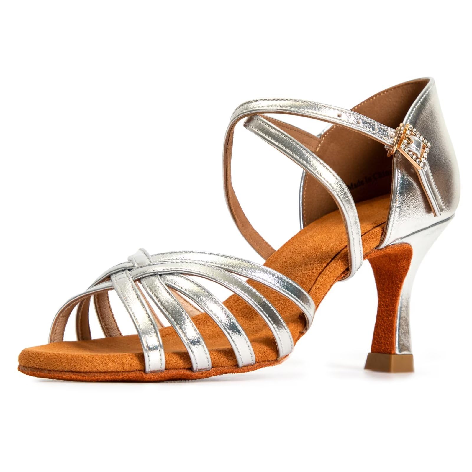 ARCLIBERLatin Dance Shoes for Women Satin Ballroom Dance Shoes for Salsa Tango Character Shoes