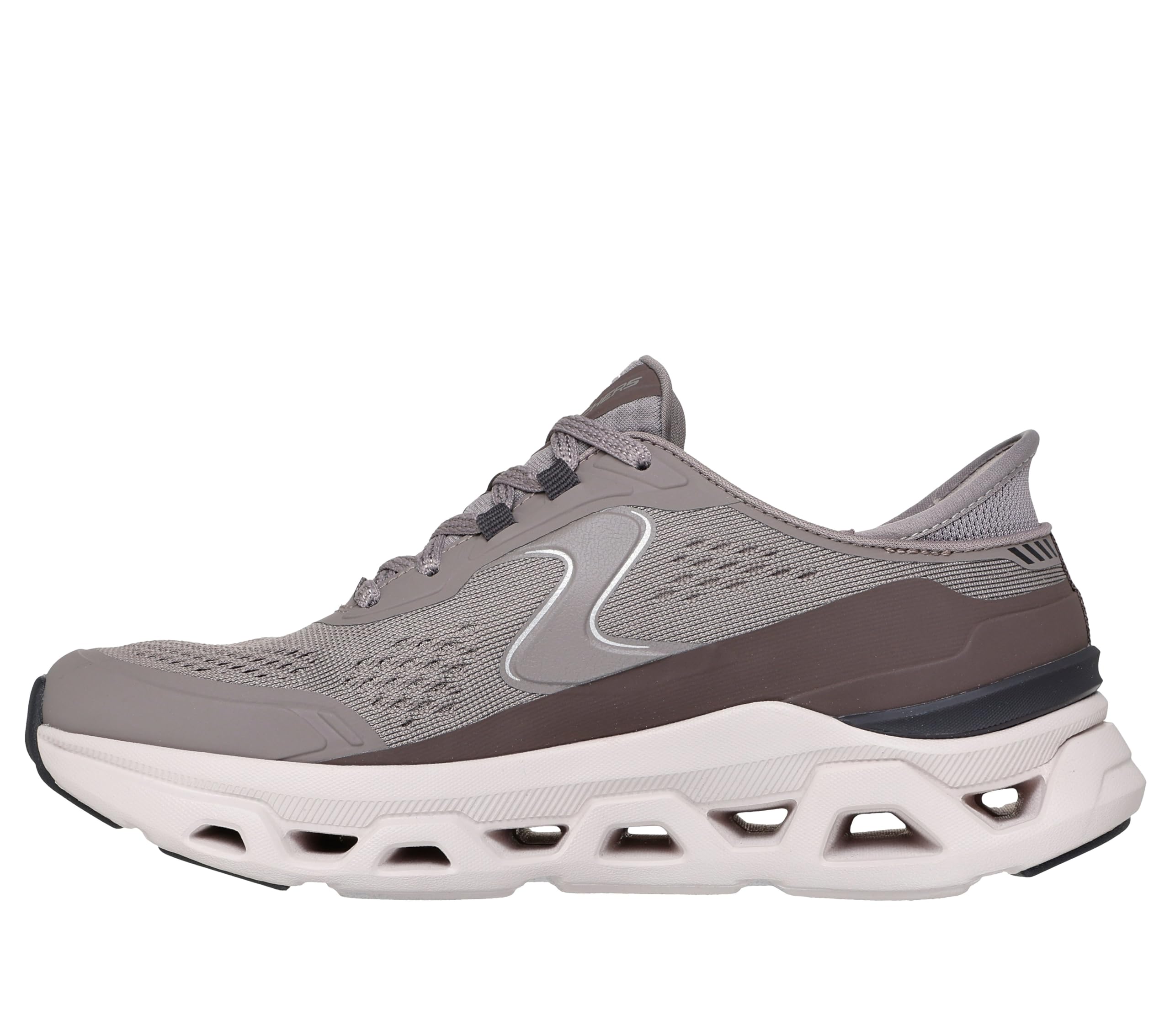 Skechers Women's Grey Slip-Ins Glide Step Altus Mesh Khaki Trainers Uk Size 5