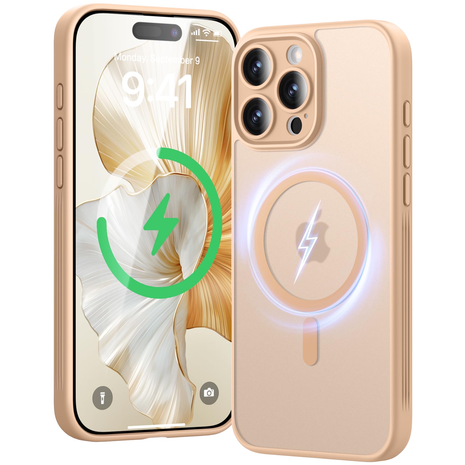 DOMAVER Stronger Magnetic for iPhone 16 Pro Max Case, Upgraded [Full Camera Protection][16FT Military Protection][Fit for MagSafe] Slim Translucent