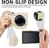 Vista 3 de Funda G7X Mark III, Funda Protectora para Cámara Digital Canon Powershot G7X Mark III, Funda de Silicona con Cubierta de Lente Extraíble, Funda