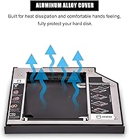 Vista 4 de Disco Duro Óptico Bay Caddy HDD SSD Recinto Disco Duro DVD Adaptador para Portátil