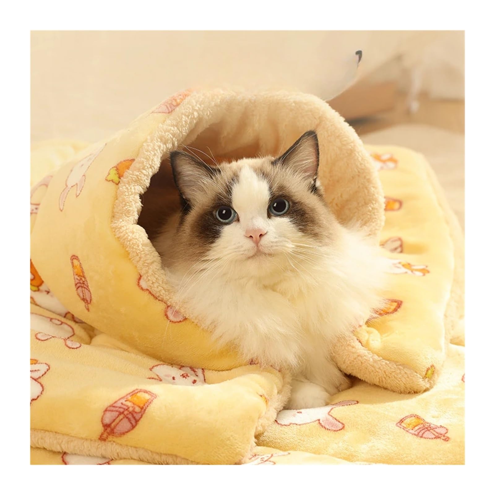 Pengchang Manta for Mascotas, Manta for Gatos, Manta for Perros, Manta cómoda for otoño e Invierno, Nido for Perros, Estera for Dormir, Estera Suave for Gatos Durante Todo el año
