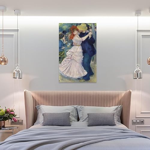 Miniatura 8 de Póster en lienzo con texto en inglés Dance At Bougival de Pierre-Auguste Renoir para pared, impresiones artísticas para colgar fotos, regalo, idea