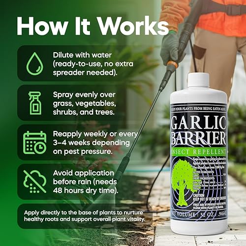 Miniatura 4 de Garlic Barrier repelente de insectos líquido, concentrado, tamaño: 32 onzas