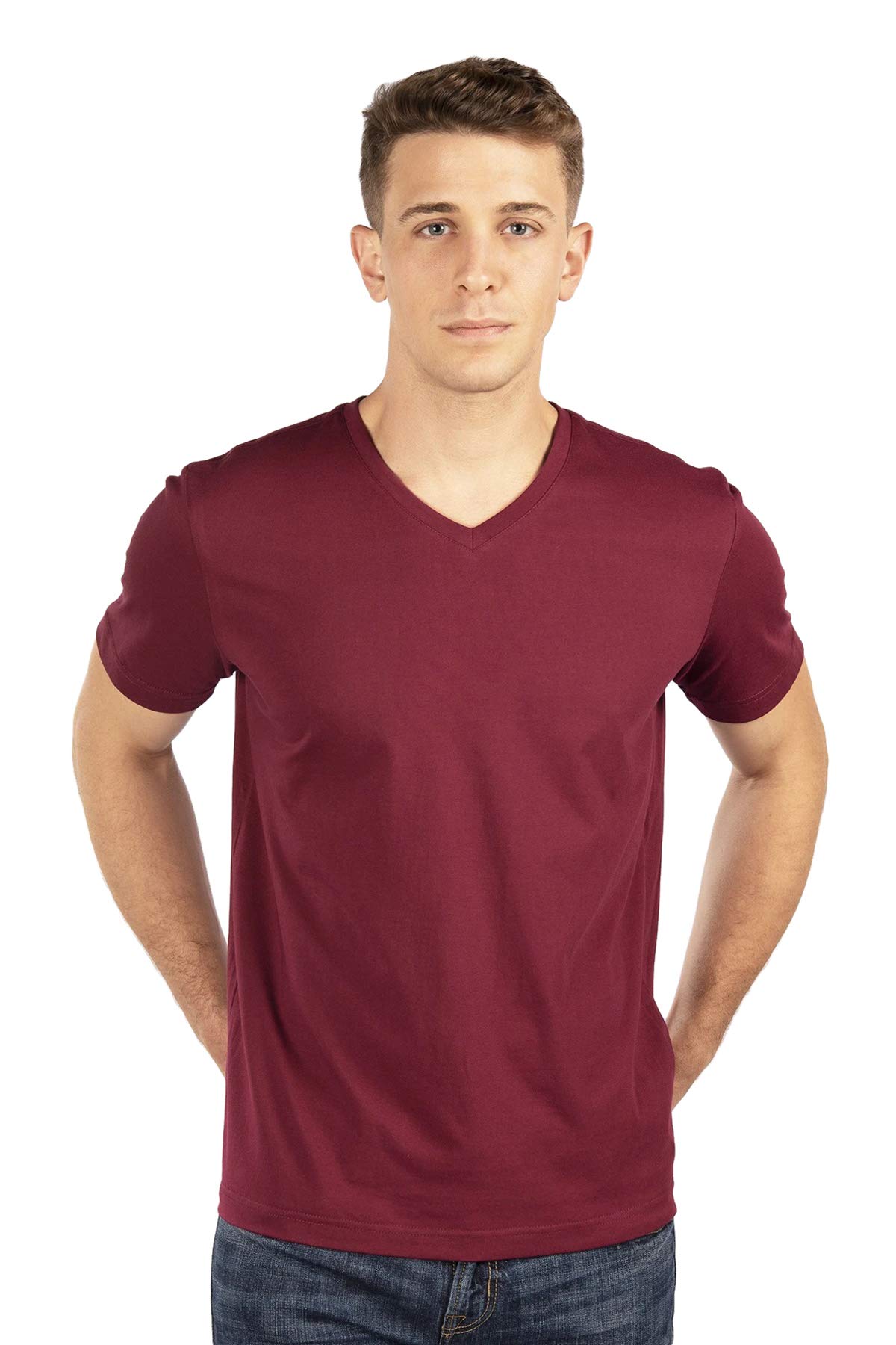 City Lab Men's Classic Fitted Soft Cotton Short Sleeve T-Shirt - Available in V-Neck and Crewneck T-Shirt