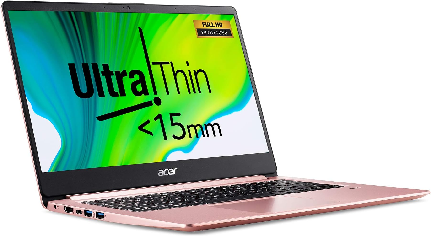 acer Swift 1 SF114-32 14-Inch Laptop - (Intel Pentium N5000, 4GB RAM, 128GB SSD, Full HD Display, Windows 10, Rose Gold)