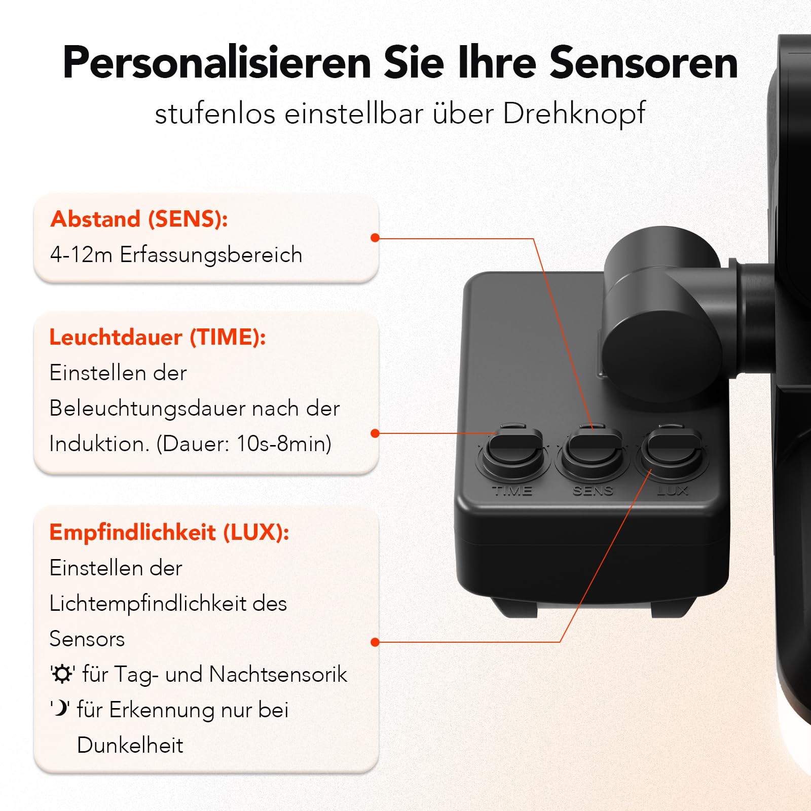 OREiN LED Strahler mit Bewegungsmelder Außen 3000LM 27W IP65 Wasserdicht Flutlicht für Garage Hof Haustür