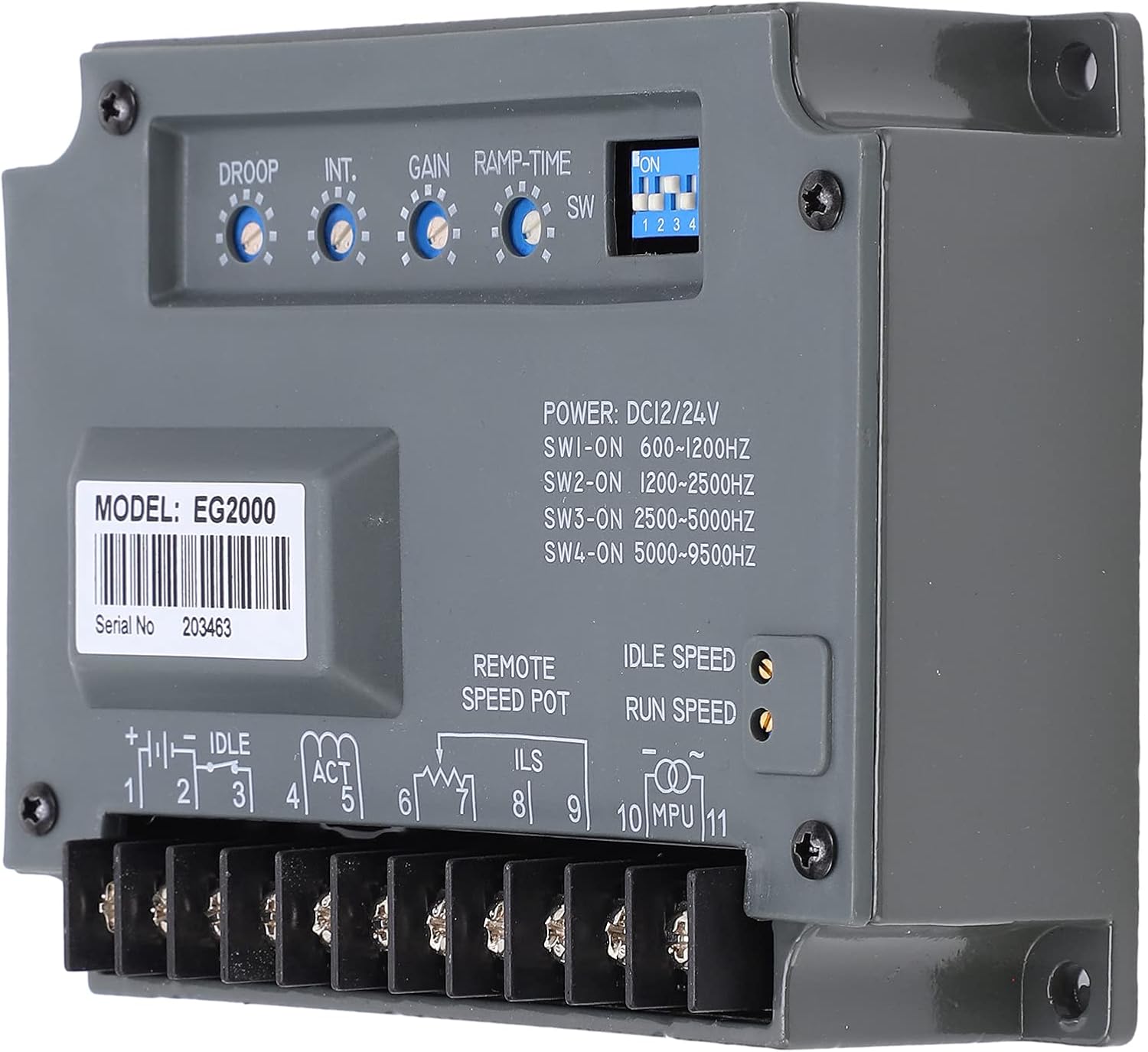 EG2000 Electronic Engine Speed Controller Governor, Generator Control Regulator 12/24VDC