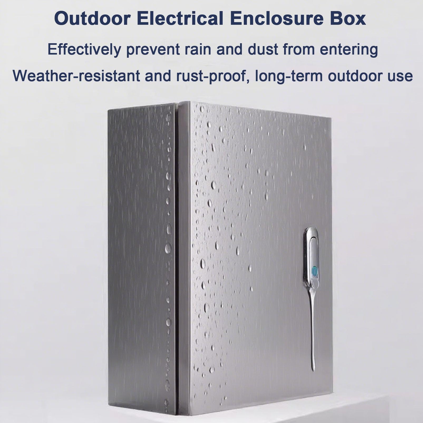 Genérico Caja de recinto eléctrico montada en la Pared, Caja Protectora de Cargador EV de Acero Inoxidable con Bloqueo de Llave, Caja de unión Impermeable