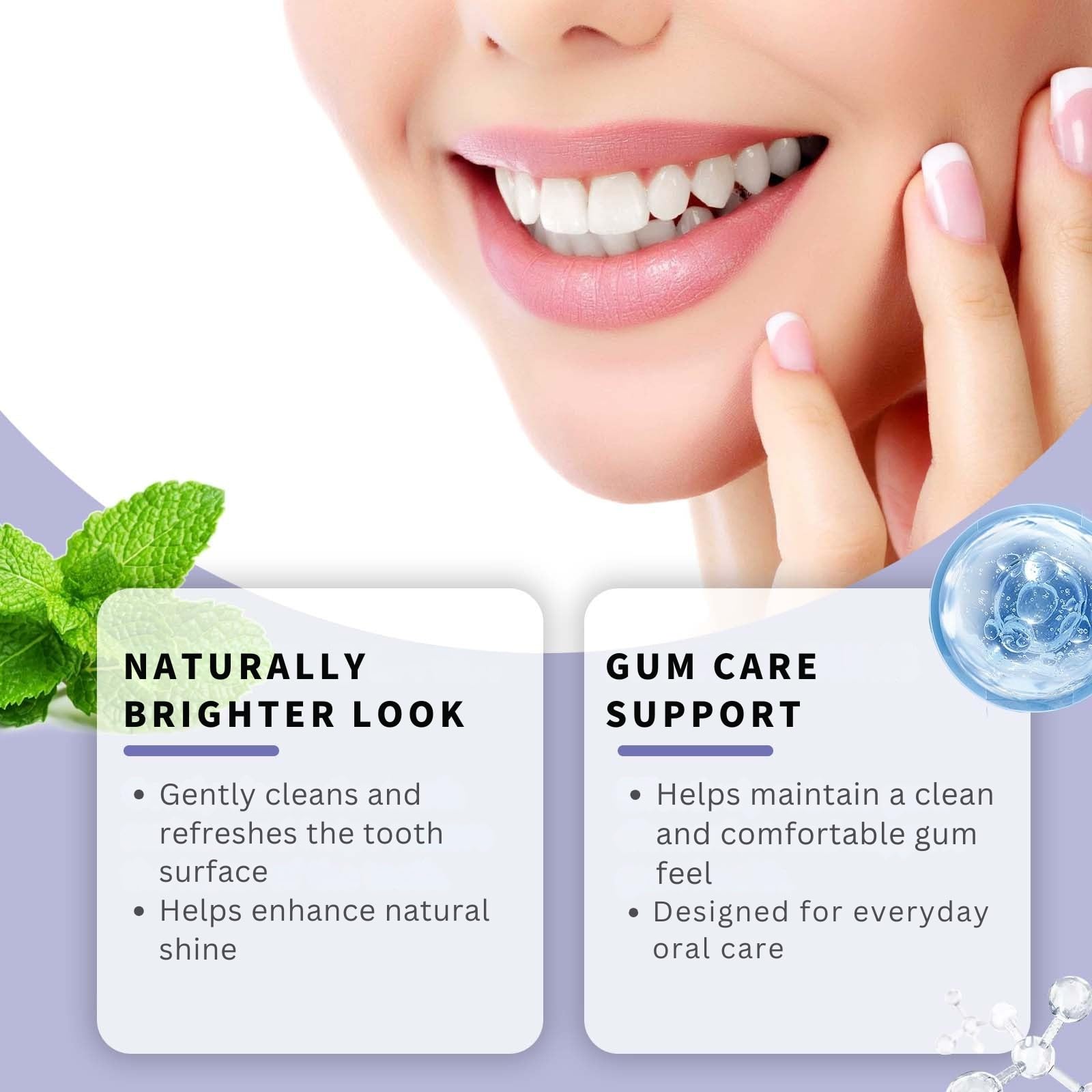 Microcrystalline Hydroxyapatite Tooth Powder, 7.5% Nano Hydroxyapatite Formula, Gentle Daily Oral Care with Fresh Mint - 3