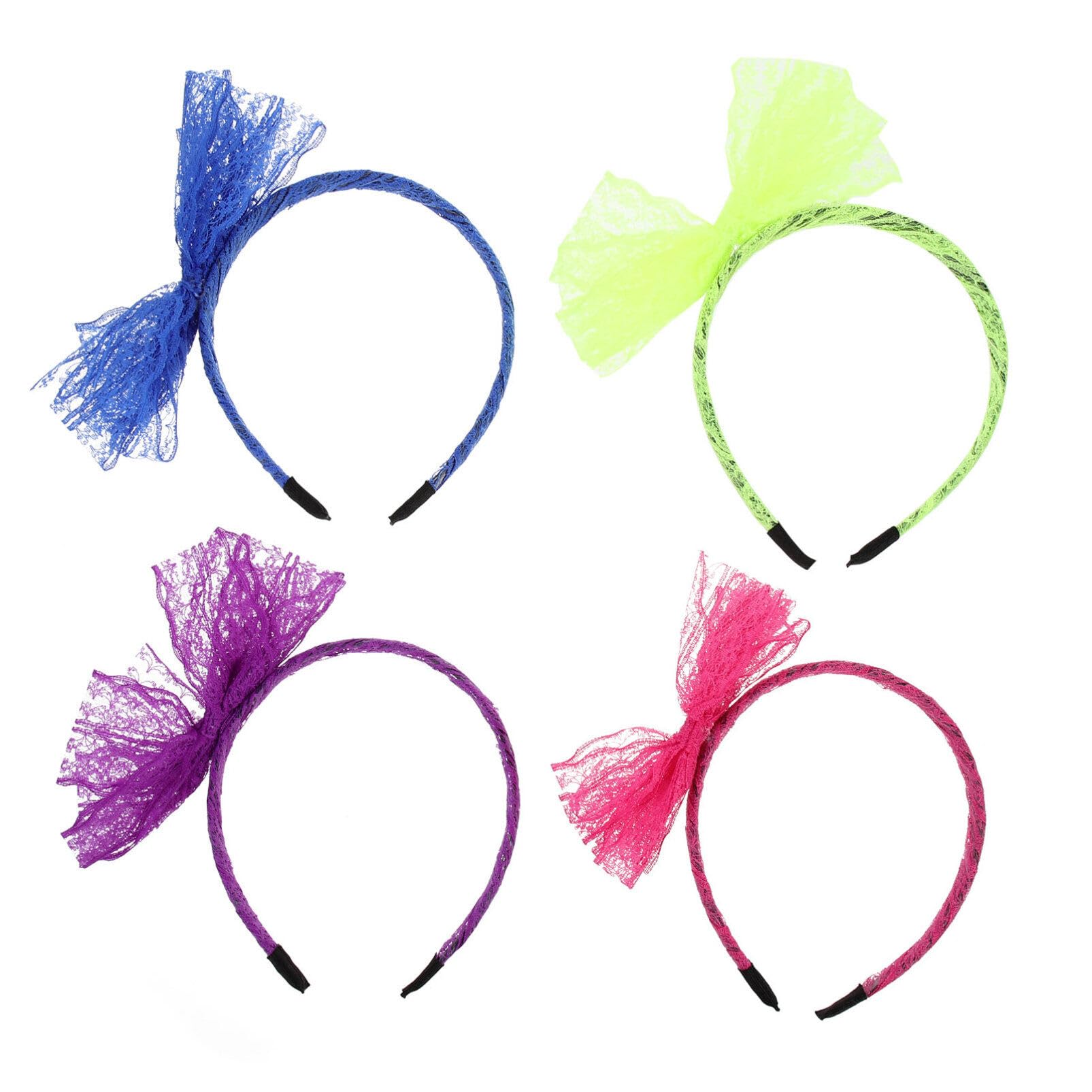 FRCOLOR Big Bow Head Hoop Satin Hair Band Women S Headbands for Party and Everyday Styling 4 Pack 4.7X0.7X6.7 Inch Hair Styling Accessories