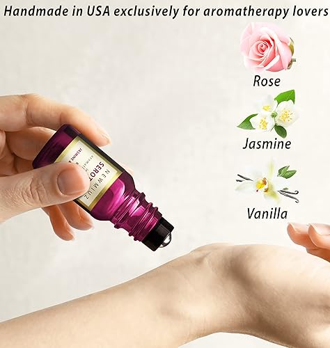 Miniatura 5 de Aceite esencial calmante rosa jazmín vainilla y mezclas de aceites esenciales roll-on enfoque concentración de memoria naranja jengibre pachulí,