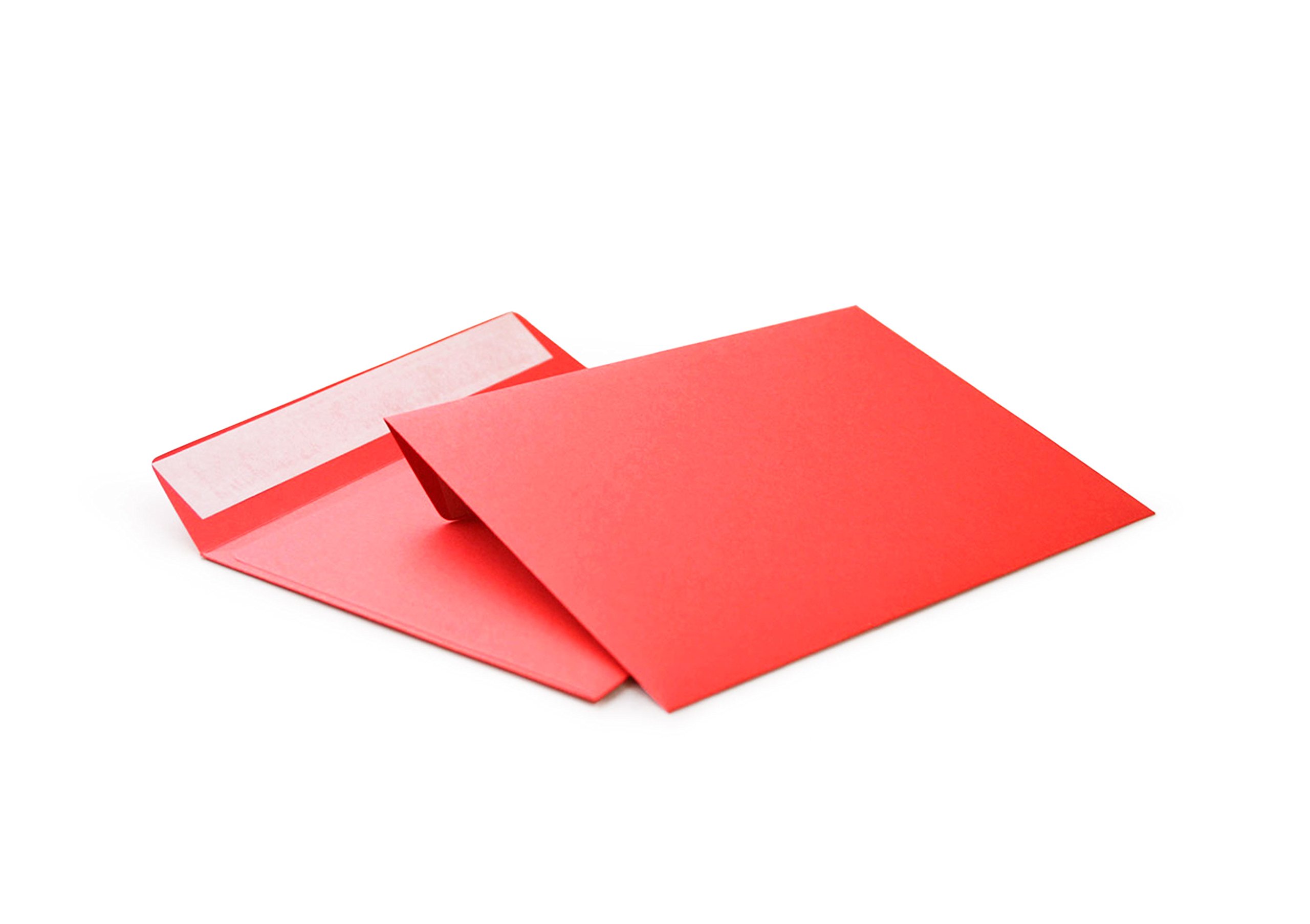 hochwertige Briefumschläge DIN C6 114x162 mm Rot 120 g/m² ohne Fenster haftklebend (506A) (500)