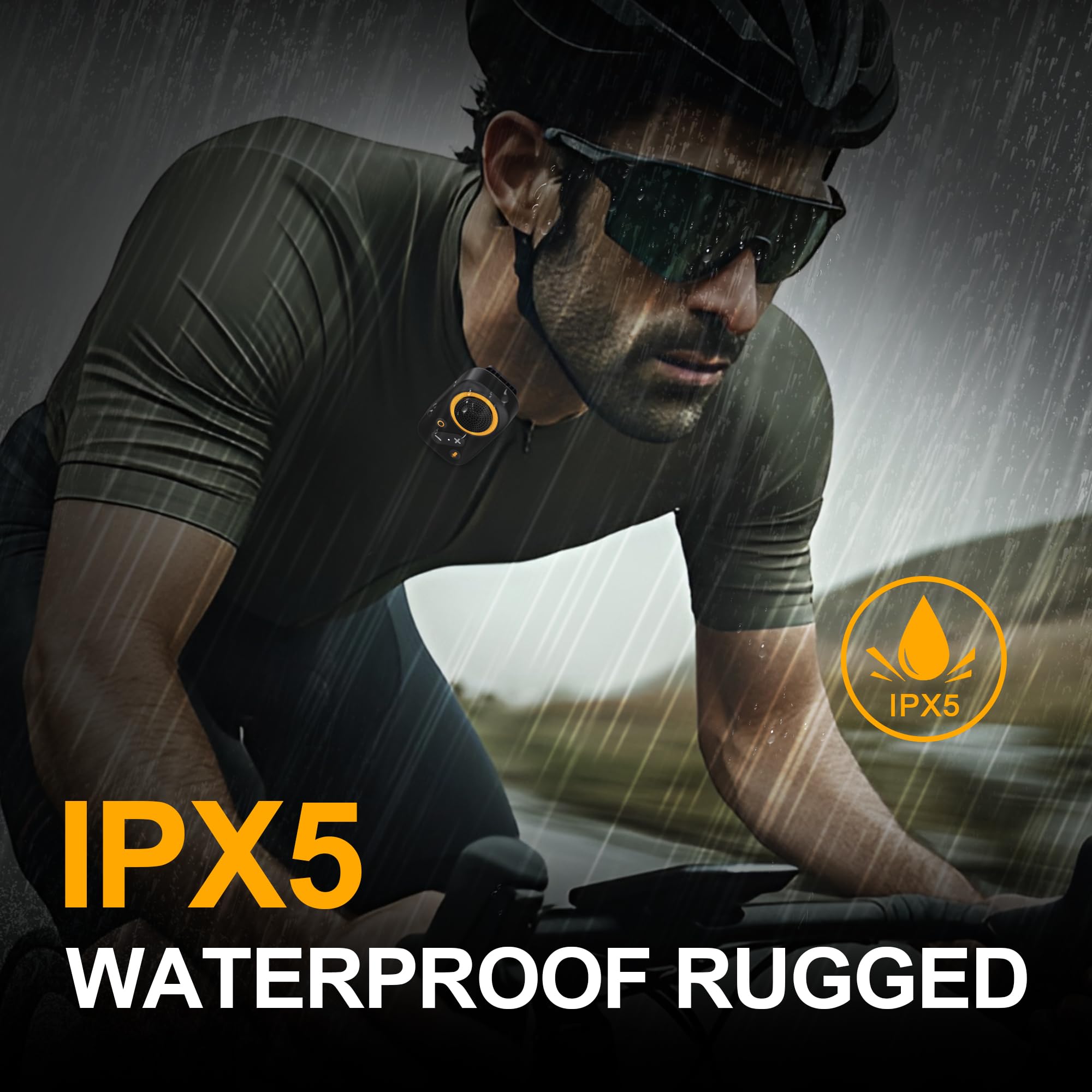 Altavoz Bluetooth portátil, Bluetooth 5.4 con clip, altavoz inalámbrico con micrófono, función TWS, 12 horas de reproducción, IPX5 impermeable, mini altavoz portátil para trabajar al aire