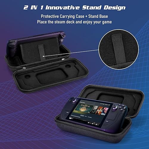 Miniatura 4 de TOQIBO Funda protectora de transporte para cubierta de vapor, funda de transporte portátil compatible con consola de vapor y accesorios, funda de