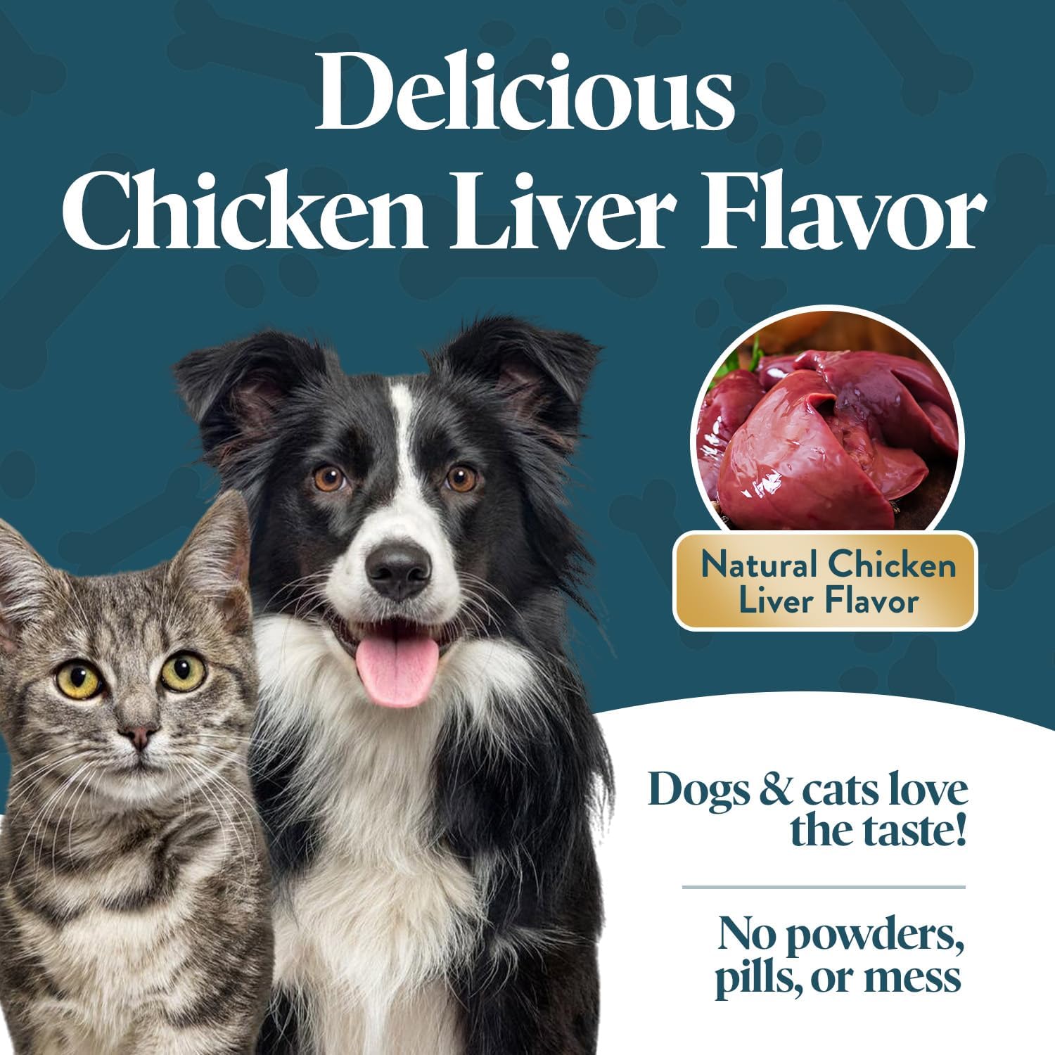 OcluVet Vision Chews Eye Supplements for Dogs & Cats, Natural Chicken Flavor, Contains Omega 3, Lutein, Antioxidants, & More, Cat & Dog Eye Supplements, No Preservatives, Made in USA, 1 Bag, 30 Chews