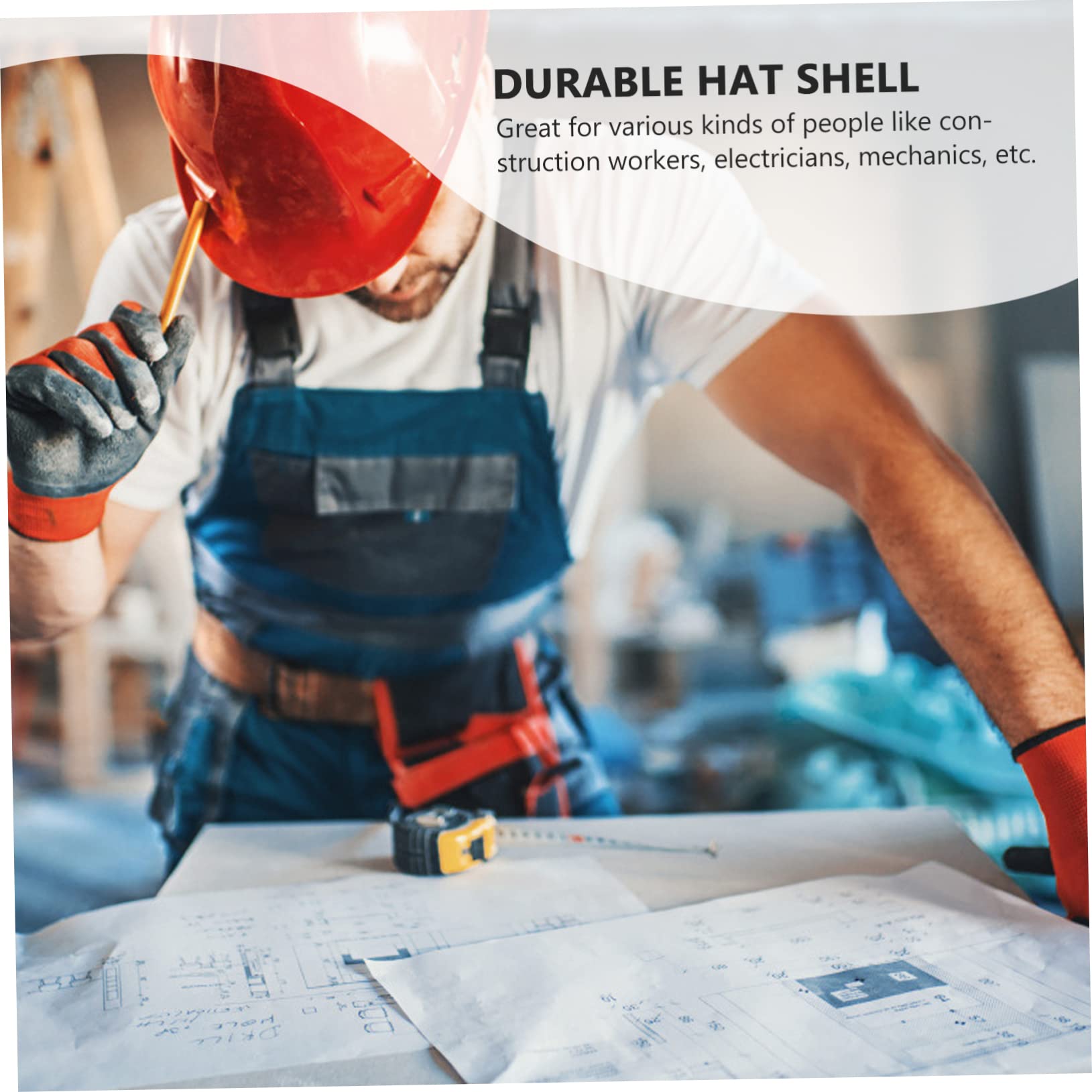 UKCOCO 3piezas Casco De Seguridad Vented para Protección De Cabeza Ligero y Transpirable para Construcción y Trabajo Industrial Protección Antichoque y Resistente
