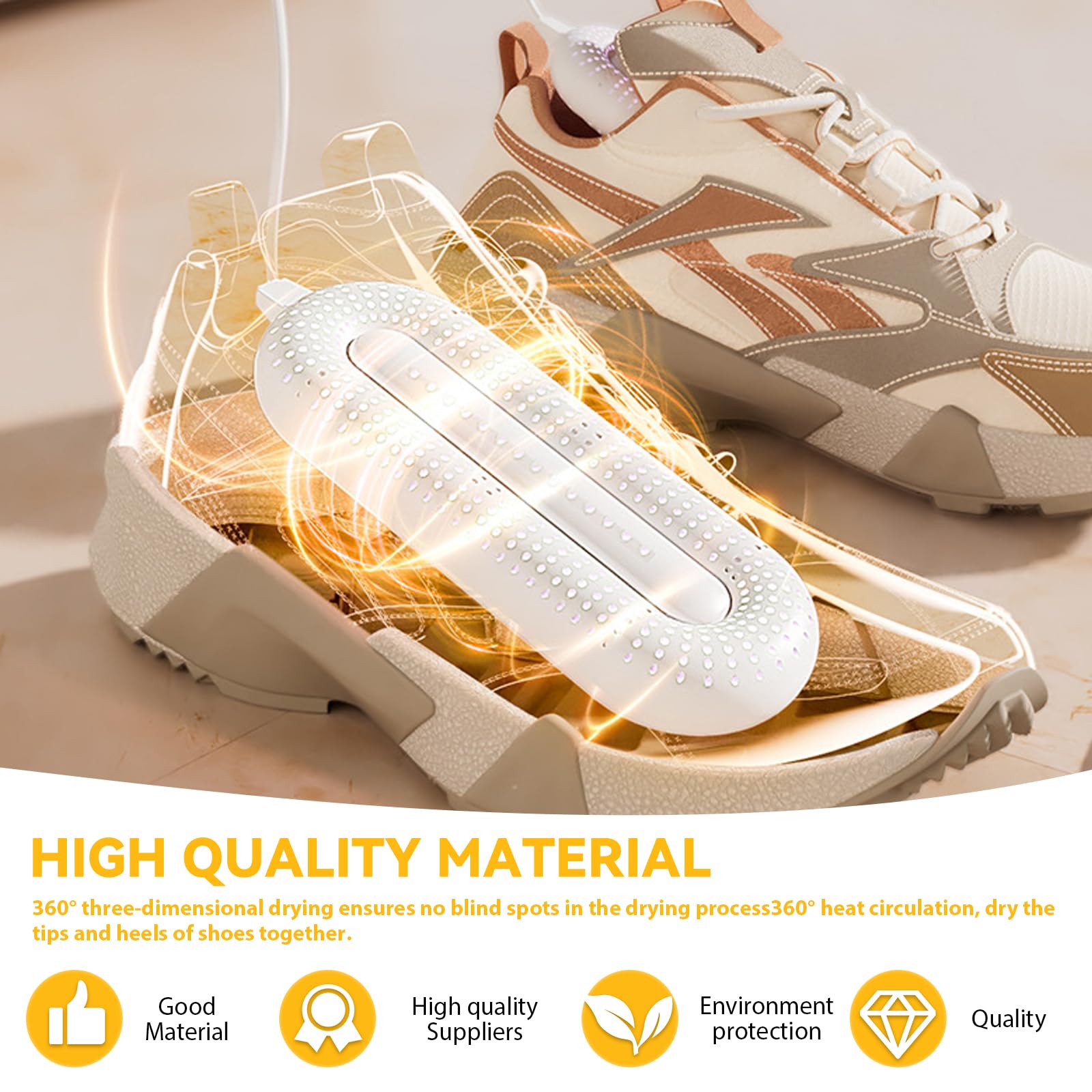 GOMETY Sèche-chaussures électrique 3 modes minuterie Portable pour chaussures ski chaussettes