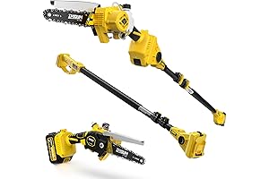 2-in-1 Pole Saw Chainsaw: IMOUMLIVE Brushless Pole Saw