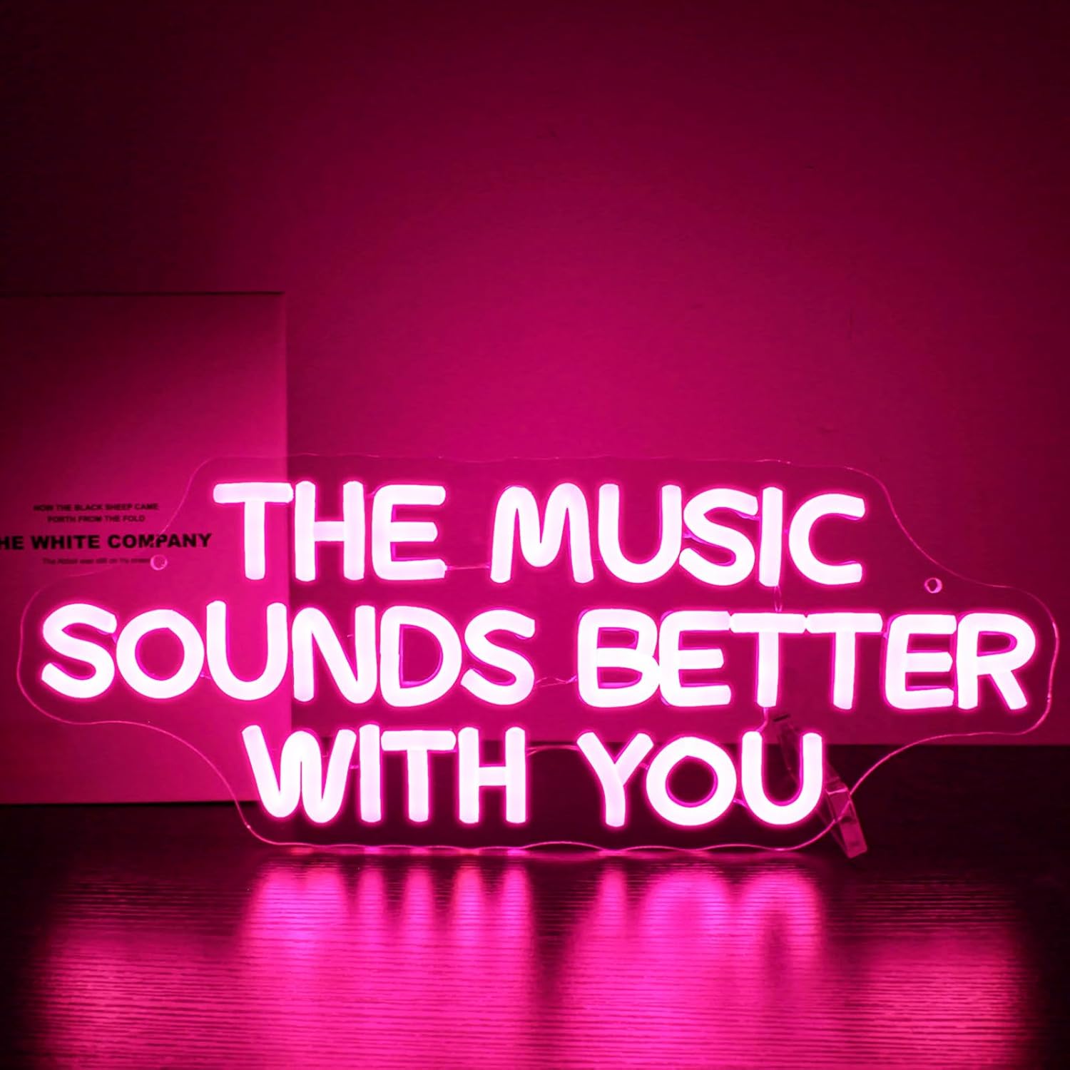 Neon Sign, HSJNJKFU Pink Neon Signs for Wall Decor, Music LED Signs for Party Bedroom Party Birthday Home Decor, Bar Beer Signs for Man Cave - USB Powered