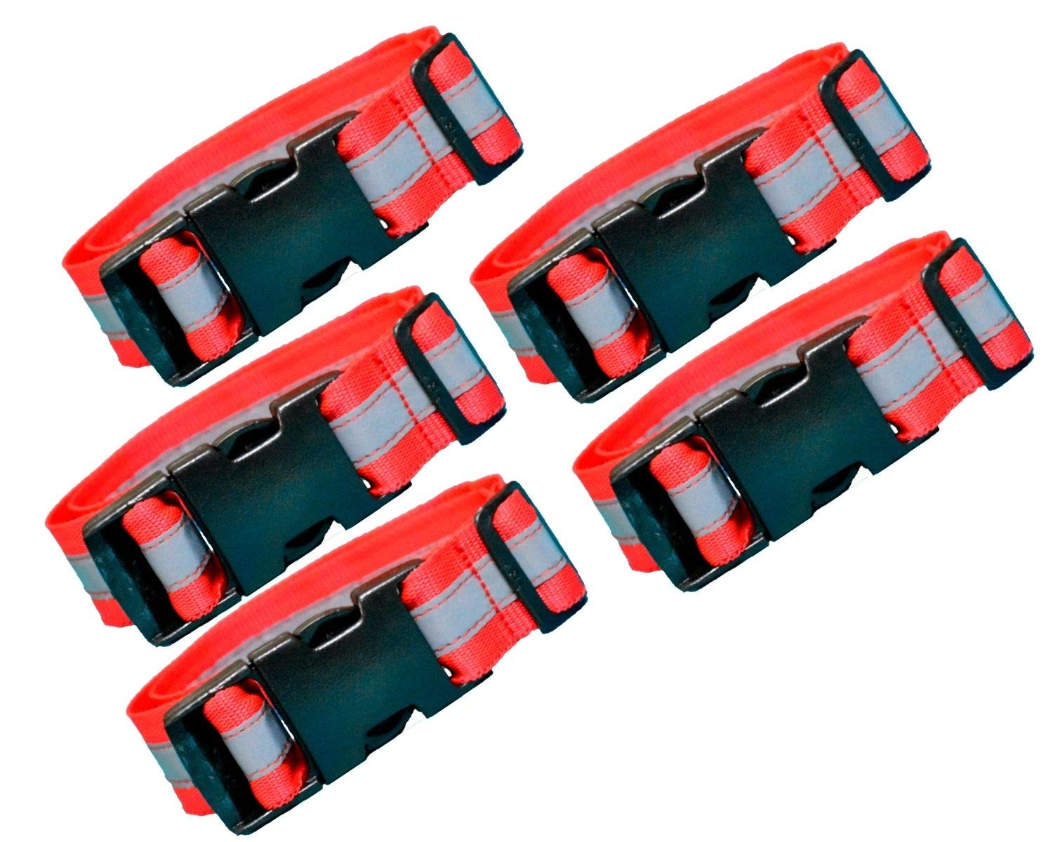 Binkymart Handmade Red Color Medium Reflective Collars for Dogs Set of 5 with complimentary Zip Tie (No D-Ring for Leash) (B08FDNN96P) Amazon Price History, Amazon Price Tracker