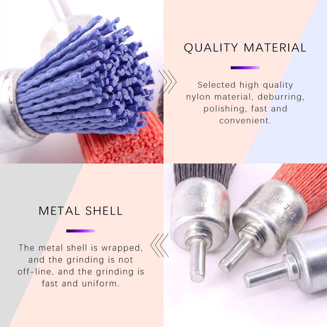 Swpeet Nylon Wire Brush Kit - Rust Removal -3 Swpeet Nylon Wire Brush Kit - Rust Removal -3